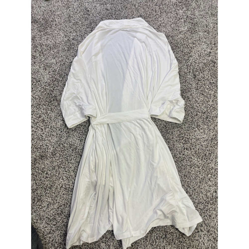 Cozy Earth White Bamboo Robe Kimono Style Lounge Sleepwear Size Womens Medium - Picture 6 of 8